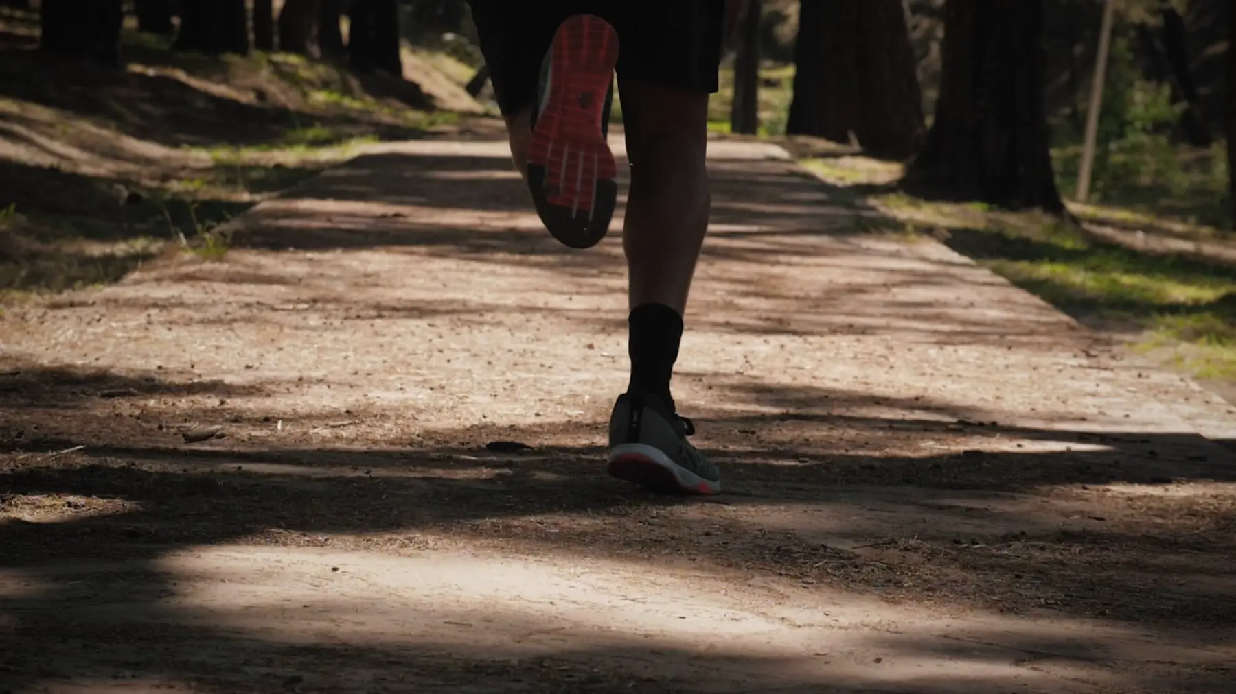 Corsa su un sentiero nel parco